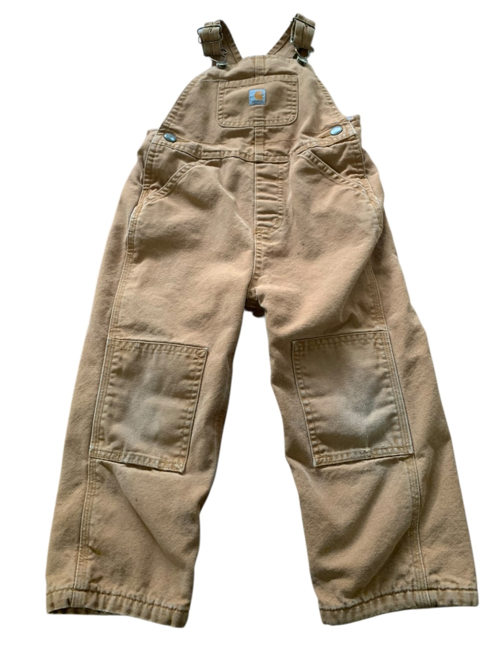 Vintage Carhartt Duck Double Knee Lined Bib Overalls – Toddler Size 3T